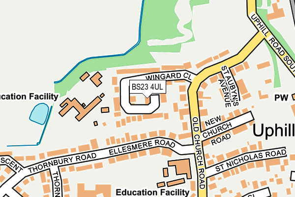 BS23 4UL map - OS OpenMap – Local (Ordnance Survey)