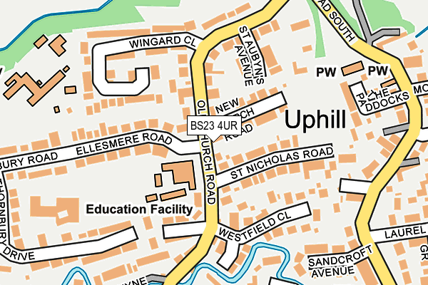 BS23 4UR map - OS OpenMap – Local (Ordnance Survey)