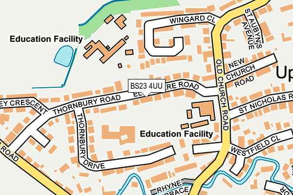 BS23 4UU map - OS OpenMap – Local (Ordnance Survey)