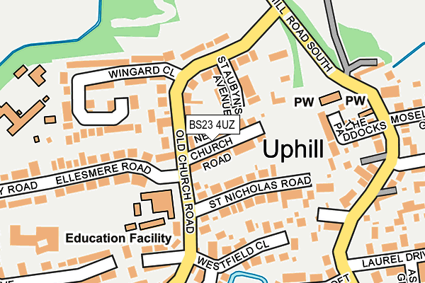 BS23 4UZ map - OS OpenMap – Local (Ordnance Survey)