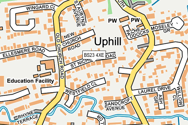 BS23 4XE map - OS OpenMap – Local (Ordnance Survey)