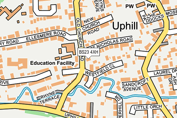 BS23 4XH map - OS OpenMap – Local (Ordnance Survey)