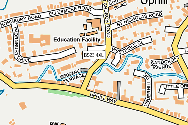BS23 4XL map - OS OpenMap – Local (Ordnance Survey)