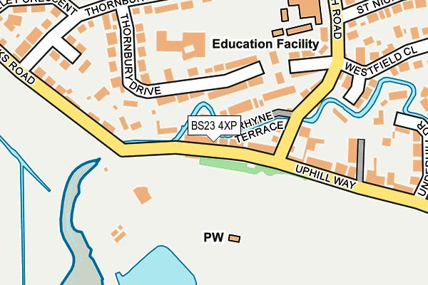 BS23 4XP map - OS OpenMap – Local (Ordnance Survey)