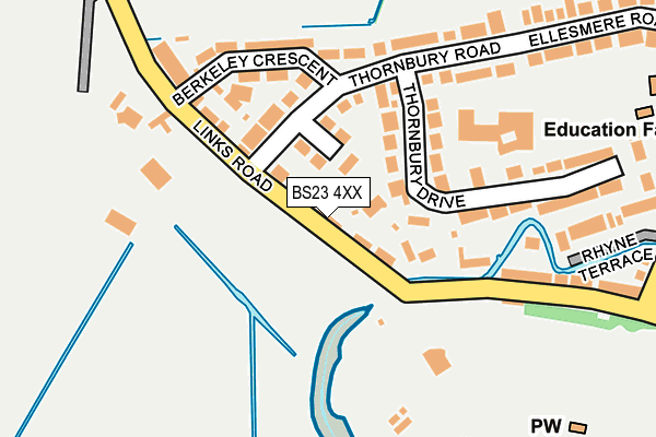 BS23 4XX map - OS OpenMap – Local (Ordnance Survey)