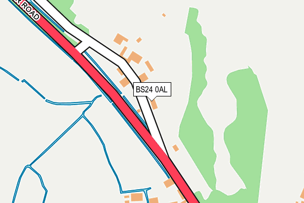 BS24 0AL map - OS OpenMap – Local (Ordnance Survey)