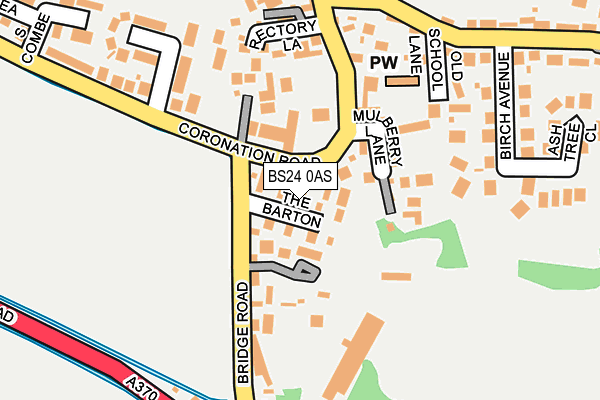 BS24 0AS map - OS OpenMap – Local (Ordnance Survey)