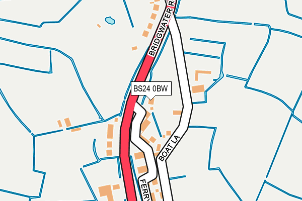 BS24 0BW map - OS OpenMap – Local (Ordnance Survey)