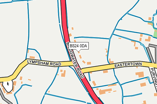 BS24 0DA map - OS OpenMap – Local (Ordnance Survey)