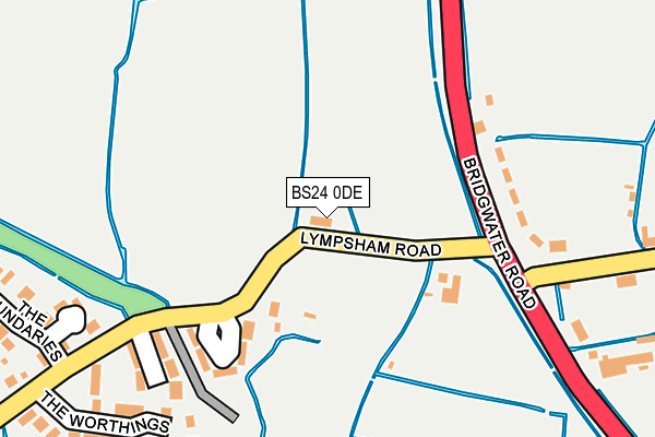 BS24 0DE map - OS OpenMap – Local (Ordnance Survey)