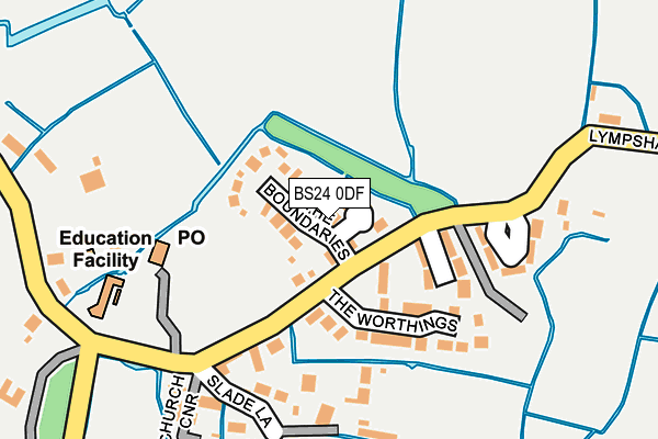 BS24 0DF map - OS OpenMap – Local (Ordnance Survey)
