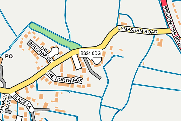 BS24 0DG map - OS OpenMap – Local (Ordnance Survey)