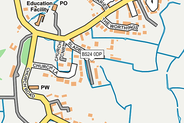 BS24 0DP map - OS OpenMap – Local (Ordnance Survey)