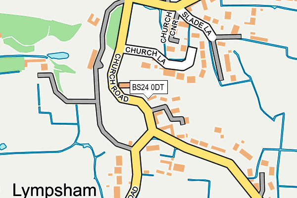 BS24 0DT map - OS OpenMap – Local (Ordnance Survey)