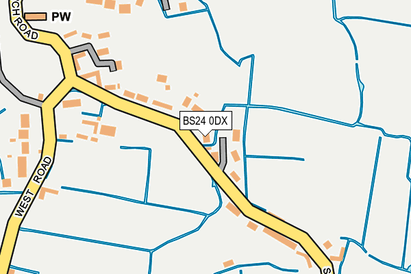 BS24 0DX map - OS OpenMap – Local (Ordnance Survey)