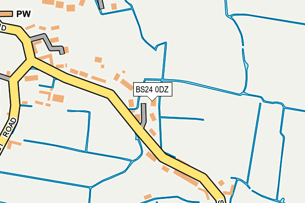 BS24 0DZ map - OS OpenMap – Local (Ordnance Survey)