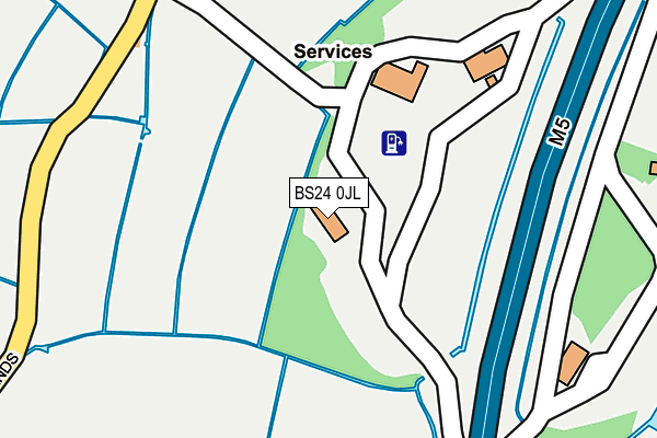 BS24 0JL map - OS OpenMap – Local (Ordnance Survey)