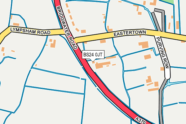 BS24 0JT map - OS OpenMap – Local (Ordnance Survey)