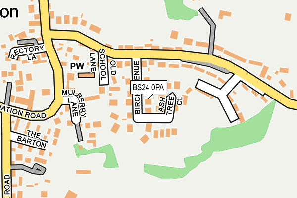 BS24 0PA map - OS OpenMap – Local (Ordnance Survey)