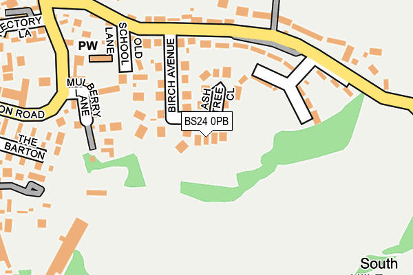 BS24 0PB map - OS OpenMap – Local (Ordnance Survey)