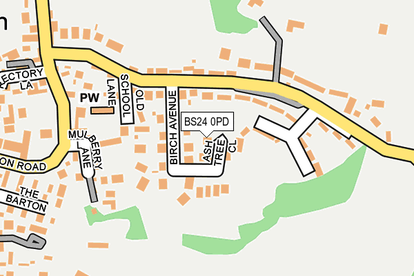 BS24 0PD map - OS OpenMap – Local (Ordnance Survey)