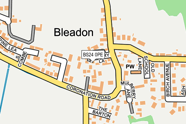 BS24 0PE map - OS OpenMap – Local (Ordnance Survey)