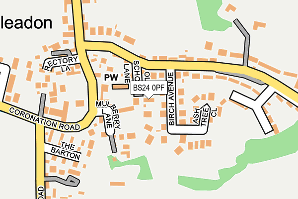 BS24 0PF map - OS OpenMap – Local (Ordnance Survey)