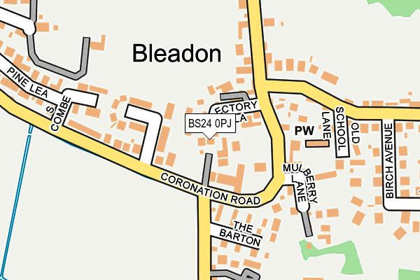 BS24 0PJ map - OS OpenMap – Local (Ordnance Survey)