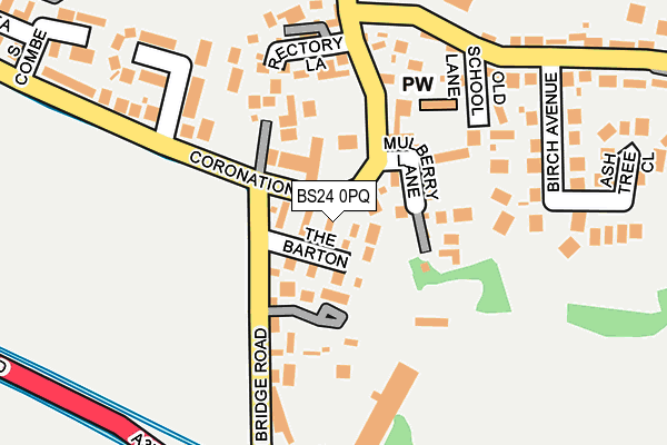 BS24 0PQ map - OS OpenMap – Local (Ordnance Survey)