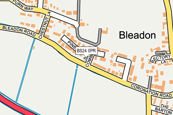 BS24 0PR map - OS OpenMap – Local (Ordnance Survey)