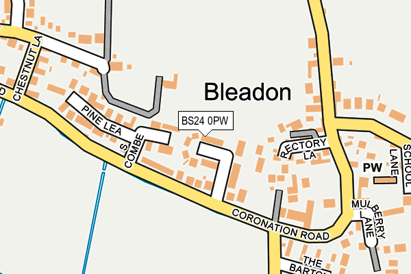 BS24 0PW map - OS OpenMap – Local (Ordnance Survey)