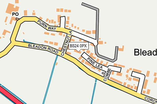 BS24 0PX map - OS OpenMap – Local (Ordnance Survey)