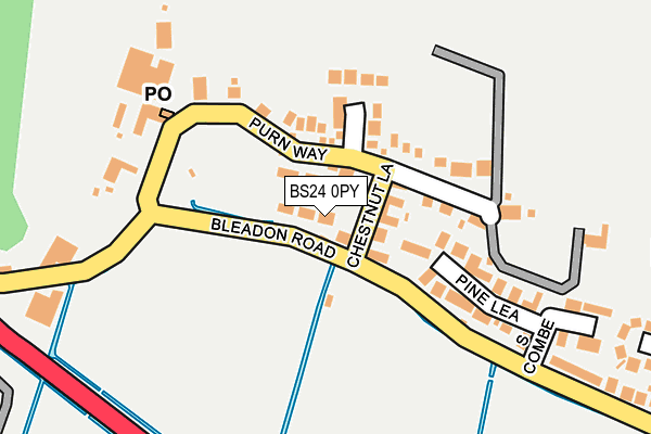 BS24 0PY map - OS OpenMap – Local (Ordnance Survey)