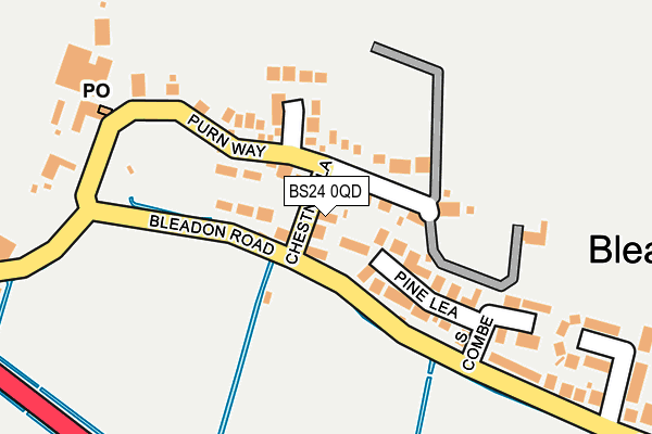 BS24 0QD map - OS OpenMap – Local (Ordnance Survey)