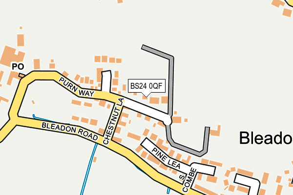 BS24 0QF map - OS OpenMap – Local (Ordnance Survey)