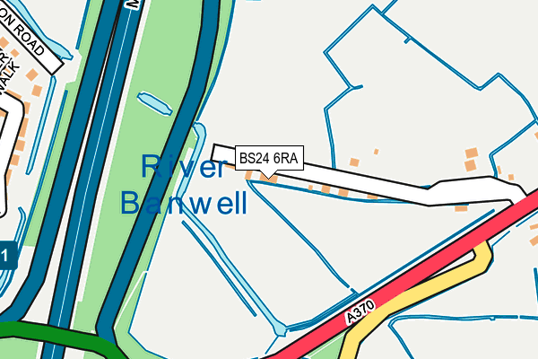 BS24 6RA map - OS OpenMap – Local (Ordnance Survey)