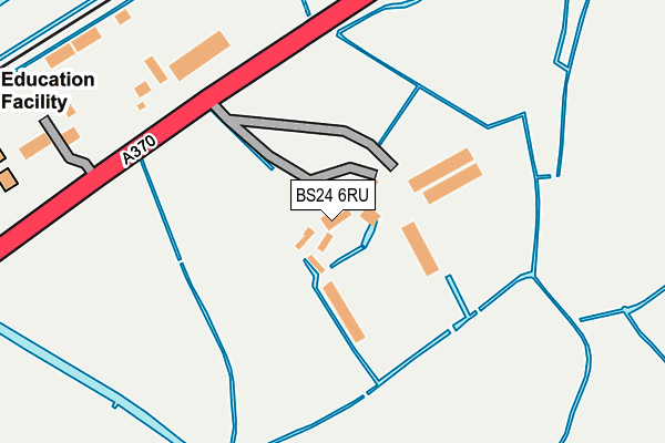 BS24 6RU map - OS OpenMap – Local (Ordnance Survey)