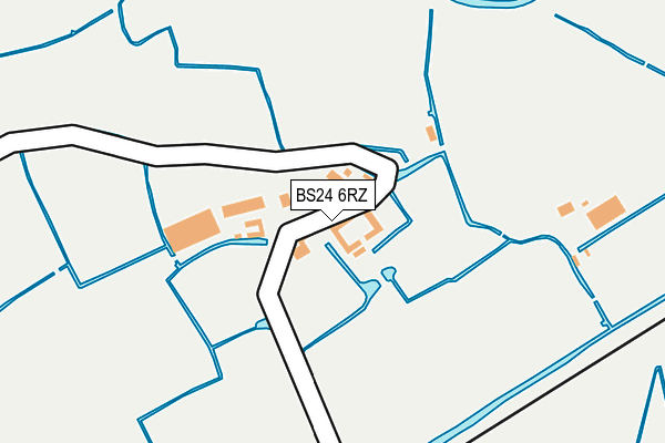 BS24 6RZ map - OS OpenMap – Local (Ordnance Survey)