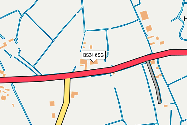 BS24 6SG map - OS OpenMap – Local (Ordnance Survey)