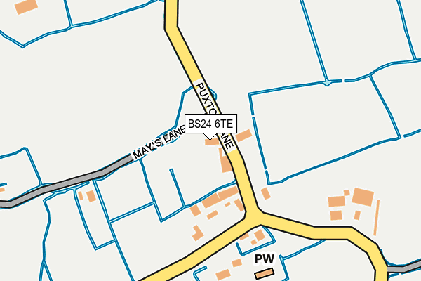 BS24 6TE map - OS OpenMap – Local (Ordnance Survey)