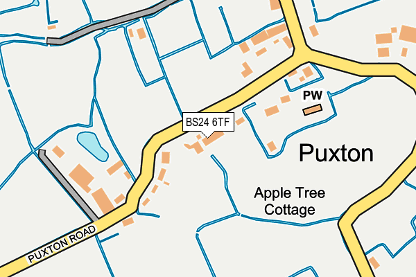 BS24 6TF map - OS OpenMap – Local (Ordnance Survey)