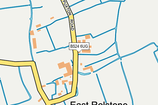 BS24 6UG map - OS OpenMap – Local (Ordnance Survey)