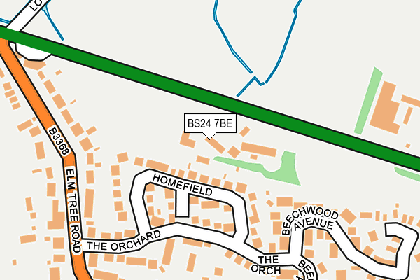 BS24 7BE map - OS OpenMap – Local (Ordnance Survey)