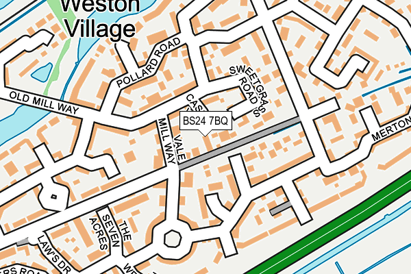 BS24 7BQ map - OS OpenMap – Local (Ordnance Survey)