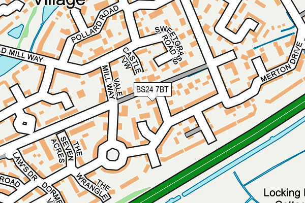 BS24 7BT map - OS OpenMap – Local (Ordnance Survey)