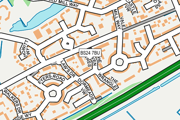 BS24 7BU map - OS OpenMap – Local (Ordnance Survey)