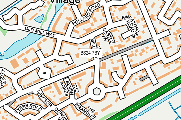 BS24 7BY map - OS OpenMap – Local (Ordnance Survey)