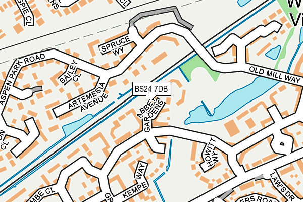 BS24 7DB map - OS OpenMap – Local (Ordnance Survey)