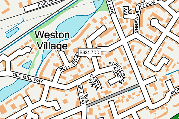 BS24 7DD map - OS OpenMap – Local (Ordnance Survey)