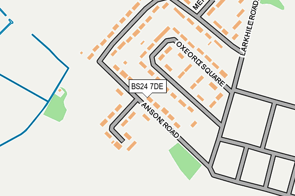 BS24 7DE map - OS OpenMap – Local (Ordnance Survey)